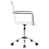 Amaturo Acrylic Adjustable Home Office Desk Chair Clear - 801436