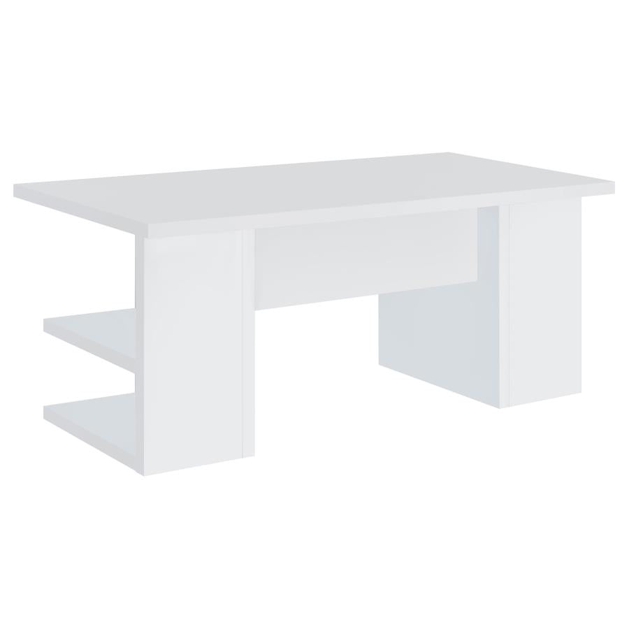 Alice 71-inch 4-shelf Engineered Wood Writing Desk White - 801455