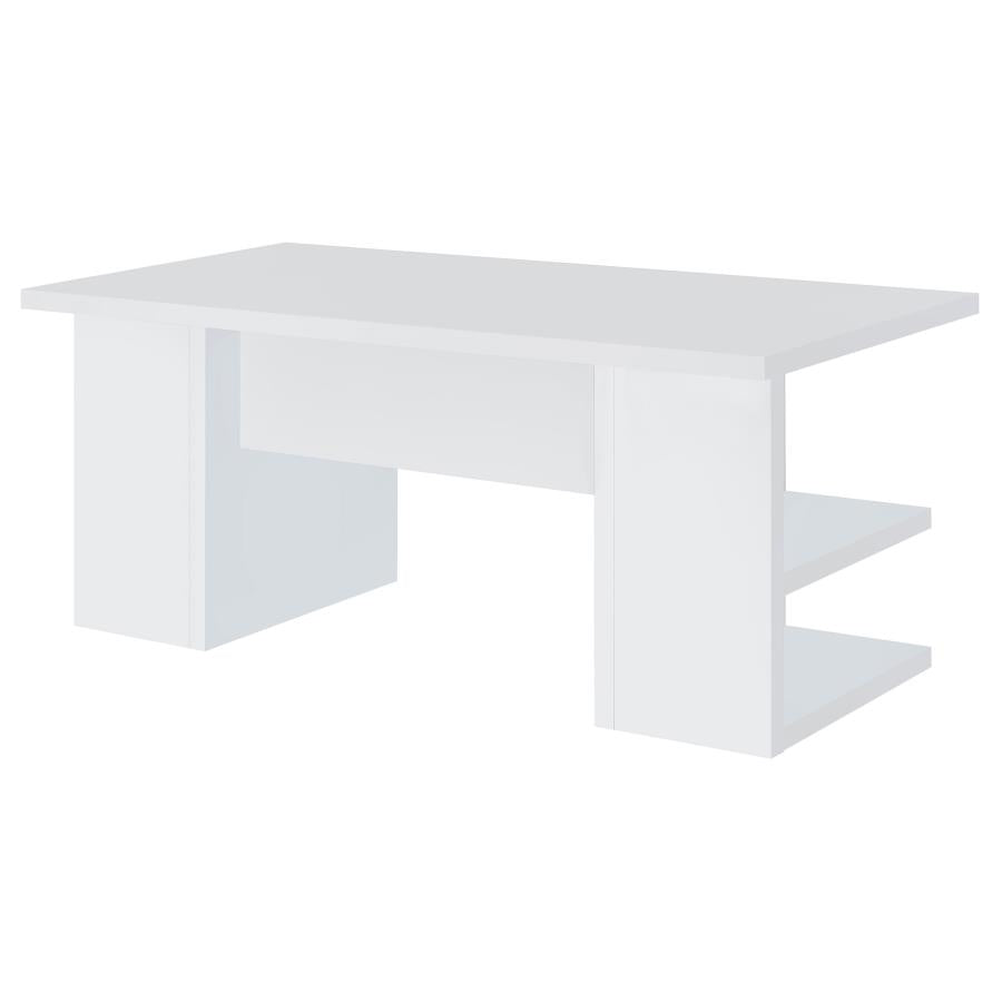 Alice 71-inch 4-shelf Engineered Wood Writing Desk White - 801455
