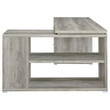 Yvette 60-inch 3-drawer L-Shape Computer Desk Grey Driftwood - 801516