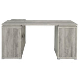 Yvette 60-inch 3-drawer L-Shape Computer Desk Grey Driftwood - 801516