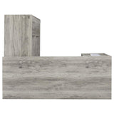 Yvette 60-inch 3-drawer L-Shape Computer Desk Grey Driftwood - 801516