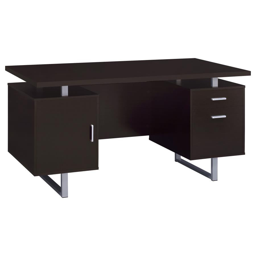 Lawtey 60-inch 2-drawer Office Computer Desk Cappuccino - 801521