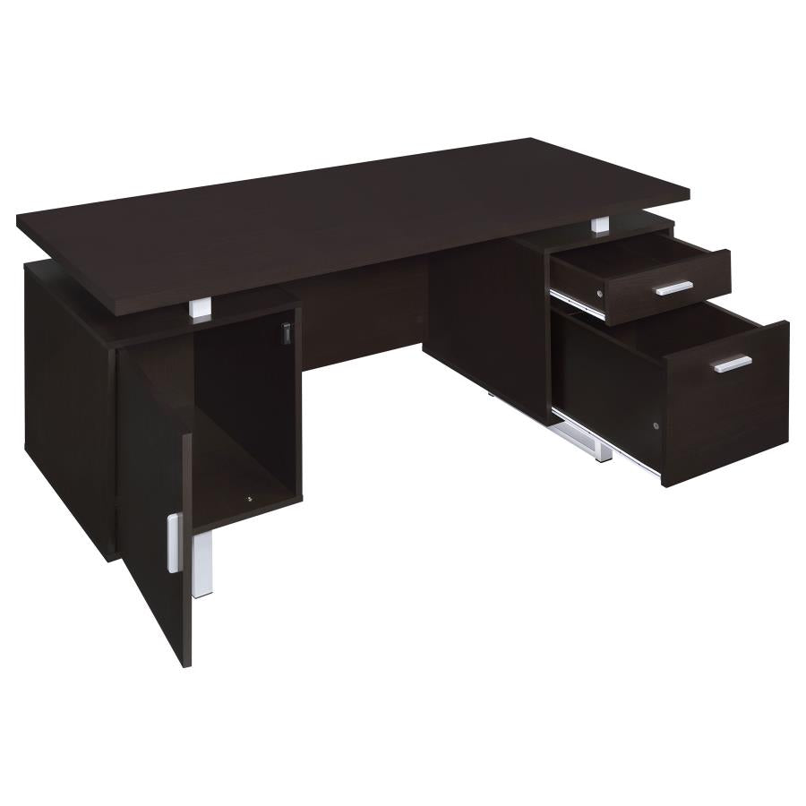 Lawtey 60-inch 2-drawer Office Computer Desk Cappuccino - 801521