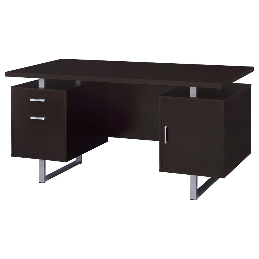 Lawtey 60-inch 2-drawer Office Computer Desk Cappuccino - 801521