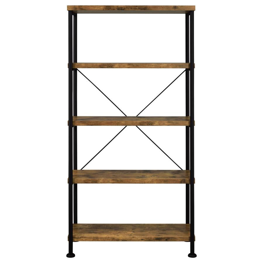Analiese 63-inch 4-shelf Bookshelf Rustic Nutmeg - 801542