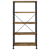 Analiese 63-inch 4-shelf Bookshelf Rustic Nutmeg - 801542
