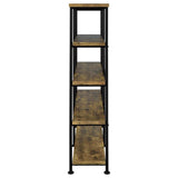 Analiese 63-inch 4-shelf Double Bookshelf Rustic Nutmeg - 801543