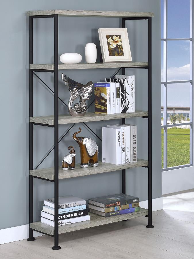 Analiese 63-inch 4-shelf Bookshelf Grey Driftwood - 801546