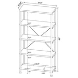 Analiese 63-inch 4-shelf Bookshelf Grey Driftwood - 801546