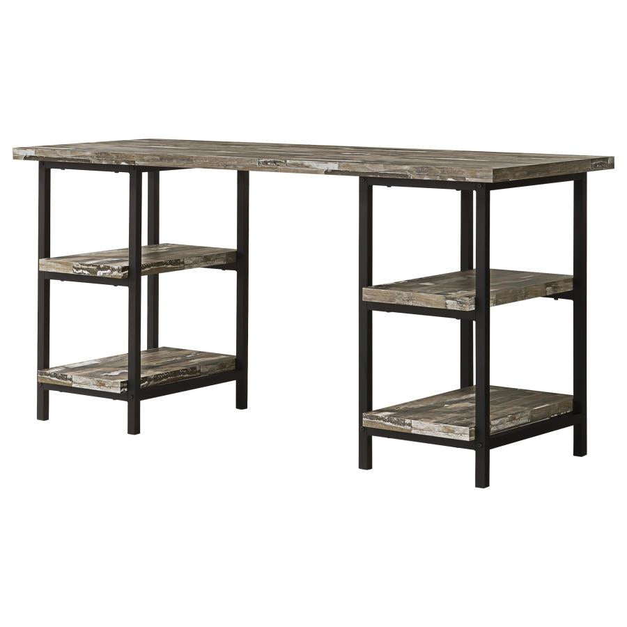 Kemper 59-inch 4-shelf Writing Desk Weathered Brown - 801551
