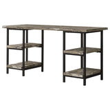 Kemper 59-inch 4-shelf Writing Desk Weathered Brown - 801551