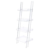 Amaturo 72-inch 4-shelf Acrylic Ladder Bookshelf Clear - 801553