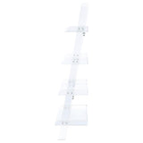 Amaturo 72-inch 4-shelf Acrylic Ladder Bookshelf Clear - 801553
