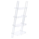 Amaturo 72-inch 4-shelf Acrylic Ladder Bookshelf Clear - 801553