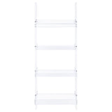 Amaturo 72-inch 4-shelf Acrylic Ladder Bookshelf Clear - 801553