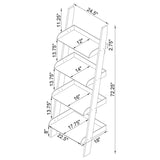 Amaturo 72-inch 4-shelf Acrylic Ladder Bookshelf Clear - 801553