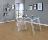 Amaturo 72-inch 4-shelf Acrylic Ladder Bookshelf Clear - 801553