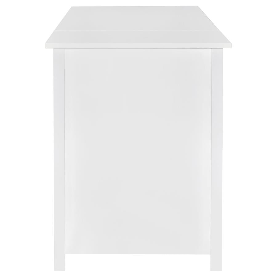 Dylan 60-inch 4-drawer Lift Top Office Desk White High Gloss - 801573