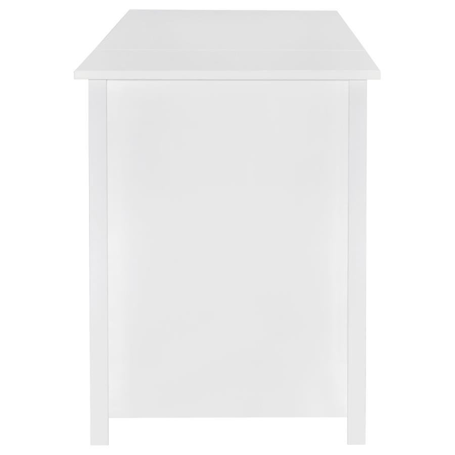 Dylan 60-inch 4-drawer Lift Top Office Desk White High Gloss - 801573