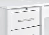Dylan 60-inch 4-drawer Lift Top Office Desk White High Gloss - 801573