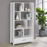 Dylan 68-inch 4-shelf Storage Bookshelf White High Gloss - 801574