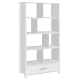 Dylan 68-inch 4-shelf Storage Bookshelf White High Gloss - 801574