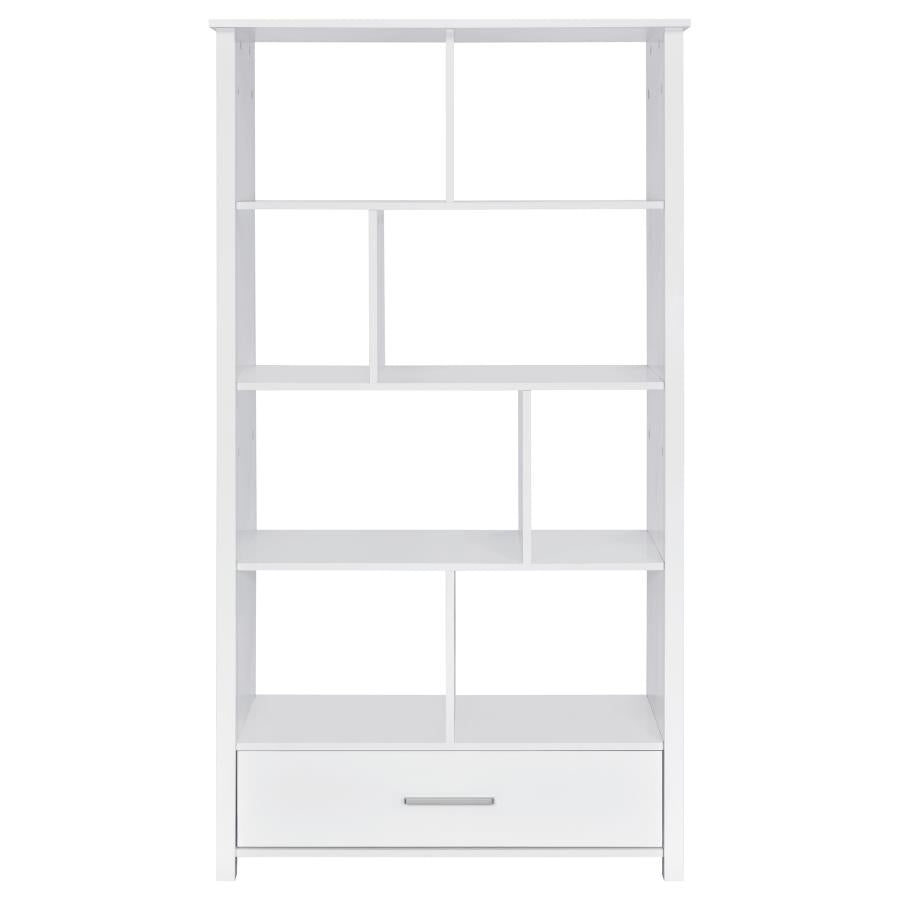 Dylan 68-inch 4-shelf Storage Bookshelf White High Gloss - 801574