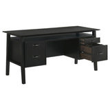 Goodson 64-inch 4-Drawer Double Pedestal Computer Desk Black - 801586