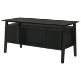 Goodson 64-inch 4-Drawer Double Pedestal Computer Desk Black - 801586