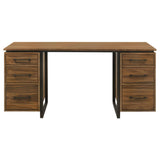 Berhalter 6-Drawer Double Pedestal File Computer Desk - 801596