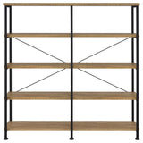 Analiese 63-inch 4-shelf Double Bookshelf Mango - 801853