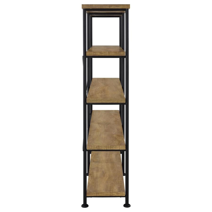 Analiese 63-inch 4-shelf Double Bookshelf Mango - 801853