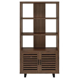 Maddox 71-inch 3-shelf Cabinet Bookcase Walnut - 801863