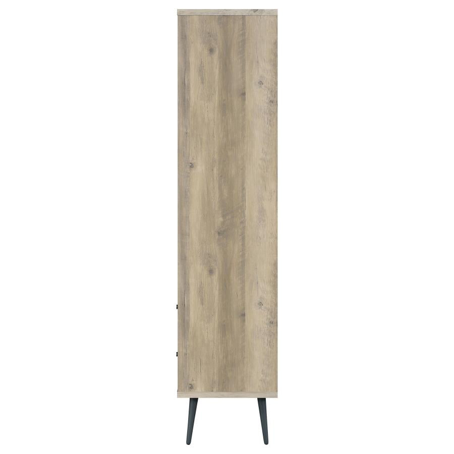 Maeve 70-inch 3-shelf Bookcase with Drawers Distressed Pine - 801923