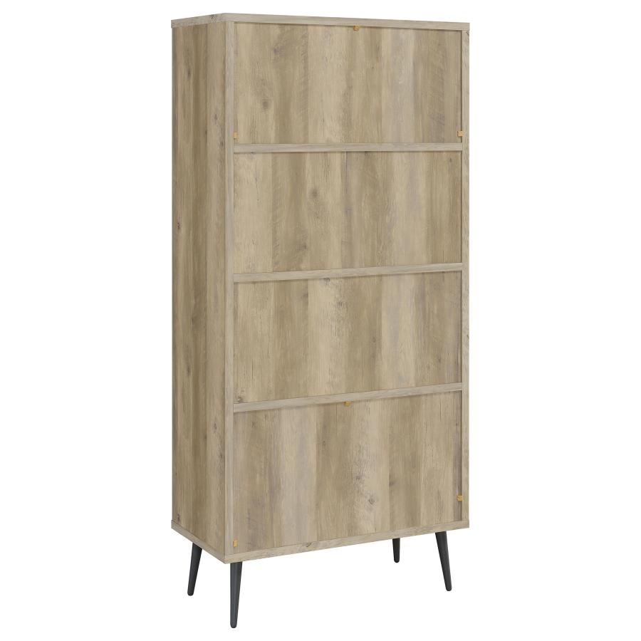 Maeve 70-inch 3-shelf Bookcase with Drawers Distressed Pine - 801923