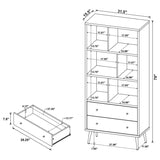 Maeve 70-inch 3-shelf Bookcase with Drawers Distressed Pine - 801923