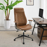 Ranger Upholstered Adjustable Home Office Desk Chair Brown - 801941
