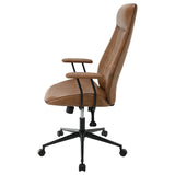Ranger Upholstered Adjustable Home Office Desk Chair Brown - 801941