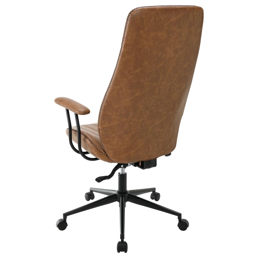 Ranger Upholstered Adjustable Home Office Desk Chair Brown - 801941