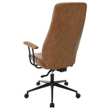 Ranger Upholstered Adjustable Home Office Desk Chair Brown - 801941
