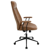 Ranger Upholstered Adjustable Home Office Desk Chair Brown - 801941