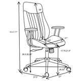 Ranger Upholstered Adjustable Home Office Desk Chair Brown - 801941