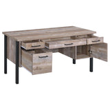 Samson 60-inch 4-drawer Office Computer Desk Weathered Oak - 801950