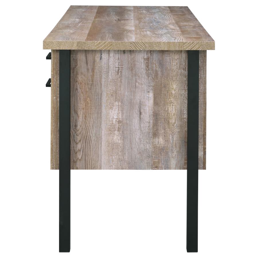 Samson 60-inch 4-drawer Office Computer Desk Weathered Oak - 801950