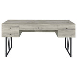 Analiese 63-inch 4-drawer Writing Desk Grey Driftwood - 801999