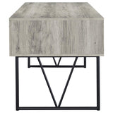 Analiese 63-inch 4-drawer Writing Desk Grey Driftwood - 801999