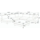 Modern Modular Sectional With Adjustable Back Support