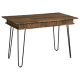 Sheeran 47-inch Writing Desk with Storage Rustic Amber - 802011