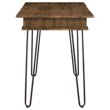 Sheeran 47-inch Writing Desk with Storage Rustic Amber - 802011